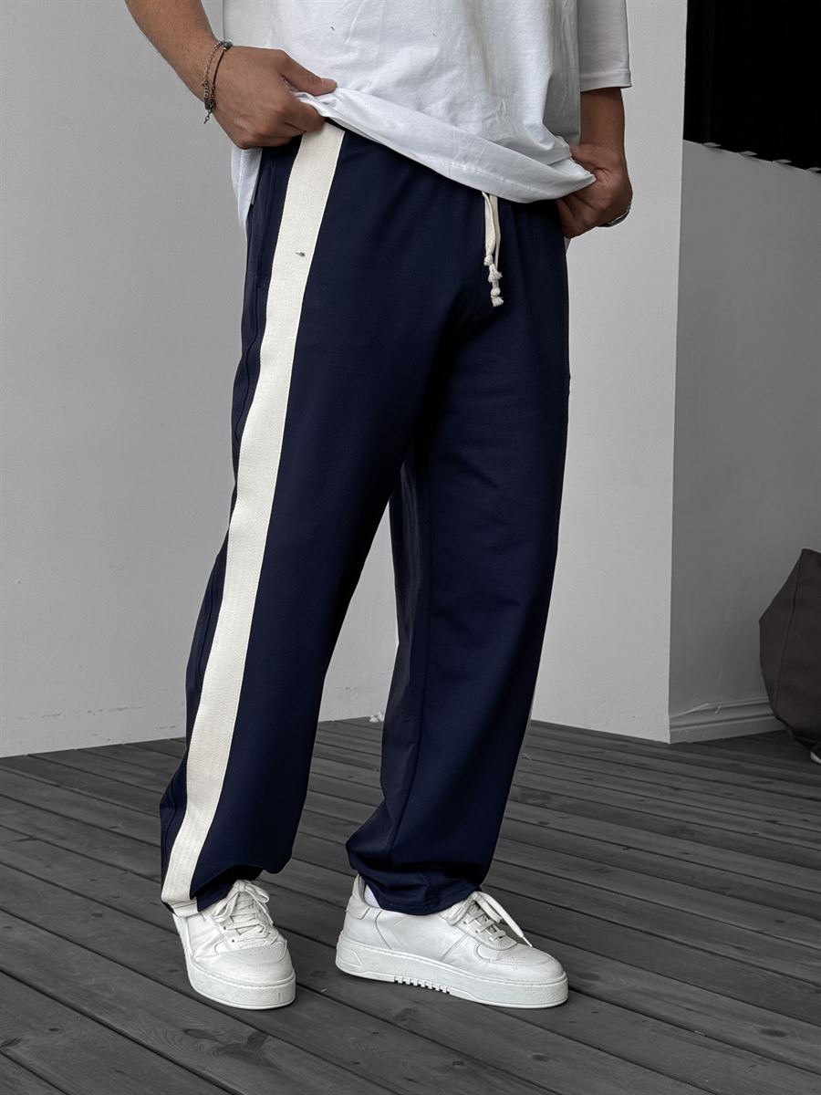 Wicker Striped Straight Leg Sweatpants