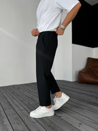 Trousers with Folded Hem