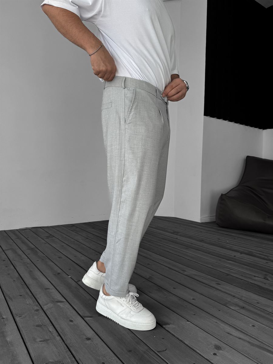 Trousers with Folded Hem