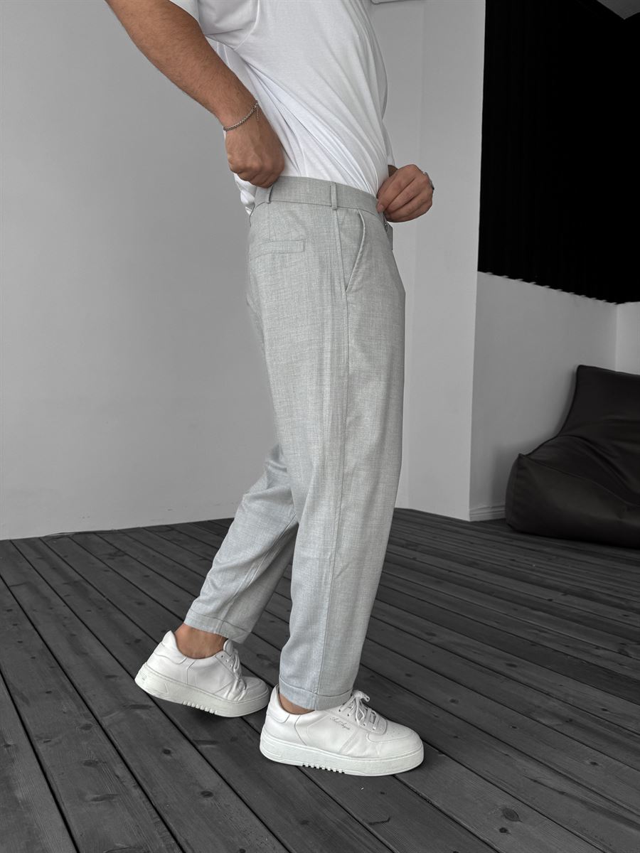 Trousers with Folded Hem