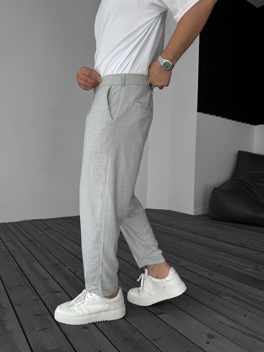 Trousers with Folded Hem