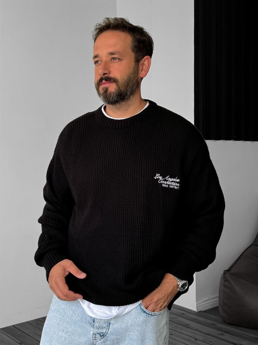 Los Angeles Embroidered Knitted Sweater