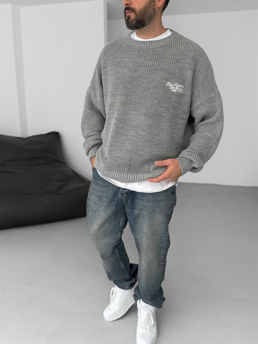 Los Angeles Embroidered Knitted Sweater