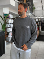 Anthracite Los Angeles Embroidered Knit Sweater PM-142
