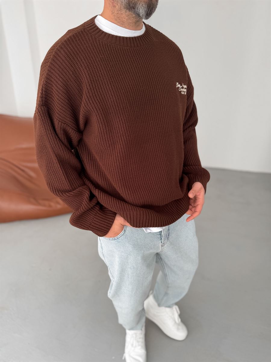 Los Angeles Embroidered Knitted Sweater