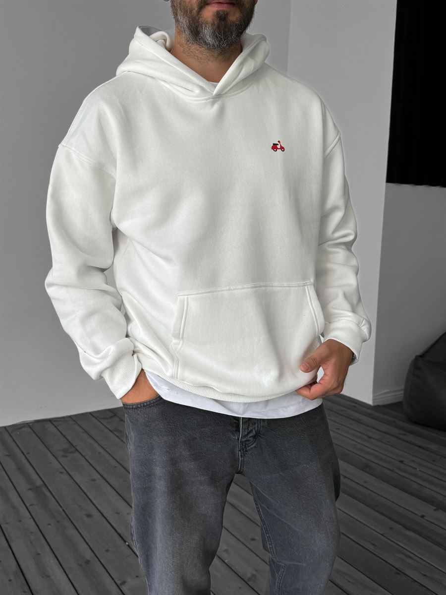 Scooter Printed Hooded Sweatshirt