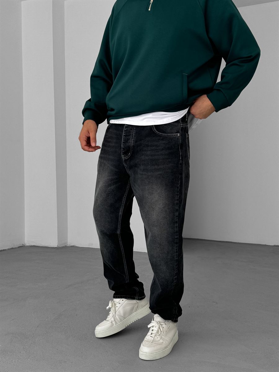 Stitched Washed Baggy Jean