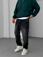 Stitched Washed Baggy Jean
