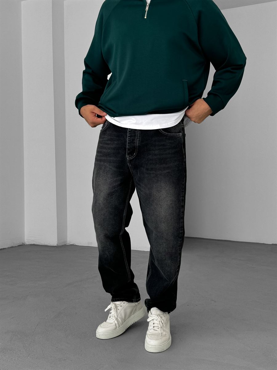 Stitched Washed Baggy Jean