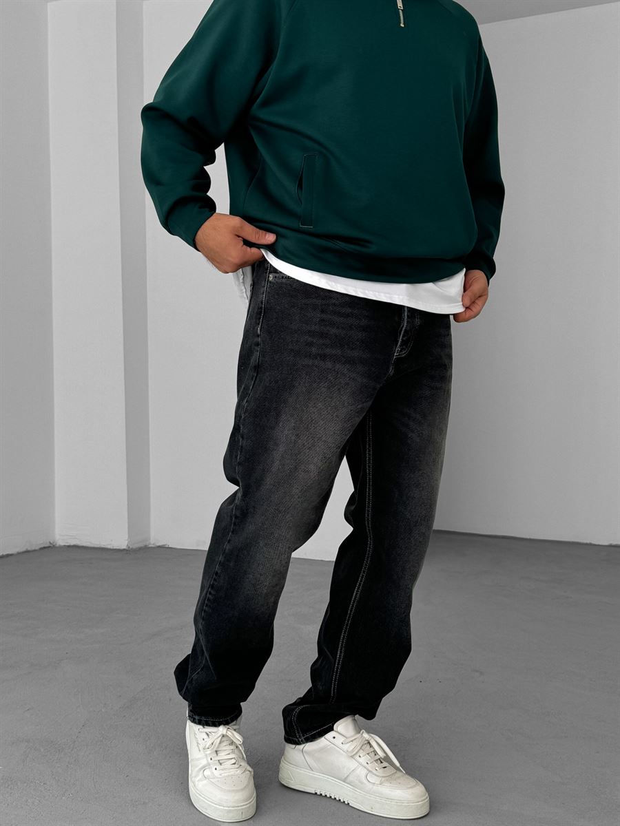 Stitched Washed Baggy Jean