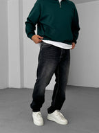 Stitched Washed Baggy Jean