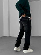 Stitched Washed Baggy Jean