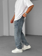 Single Distressed Baggy Jean