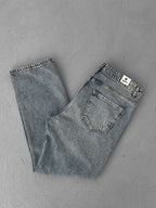 Single Distressed Baggy Jean