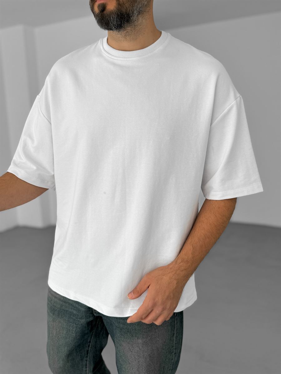 Plain Double-Thread Basic T-Shirt