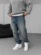Washed Distressed Baggy Jean