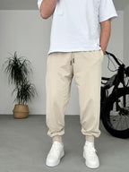 Ribbed Double-Thread Sweatpants