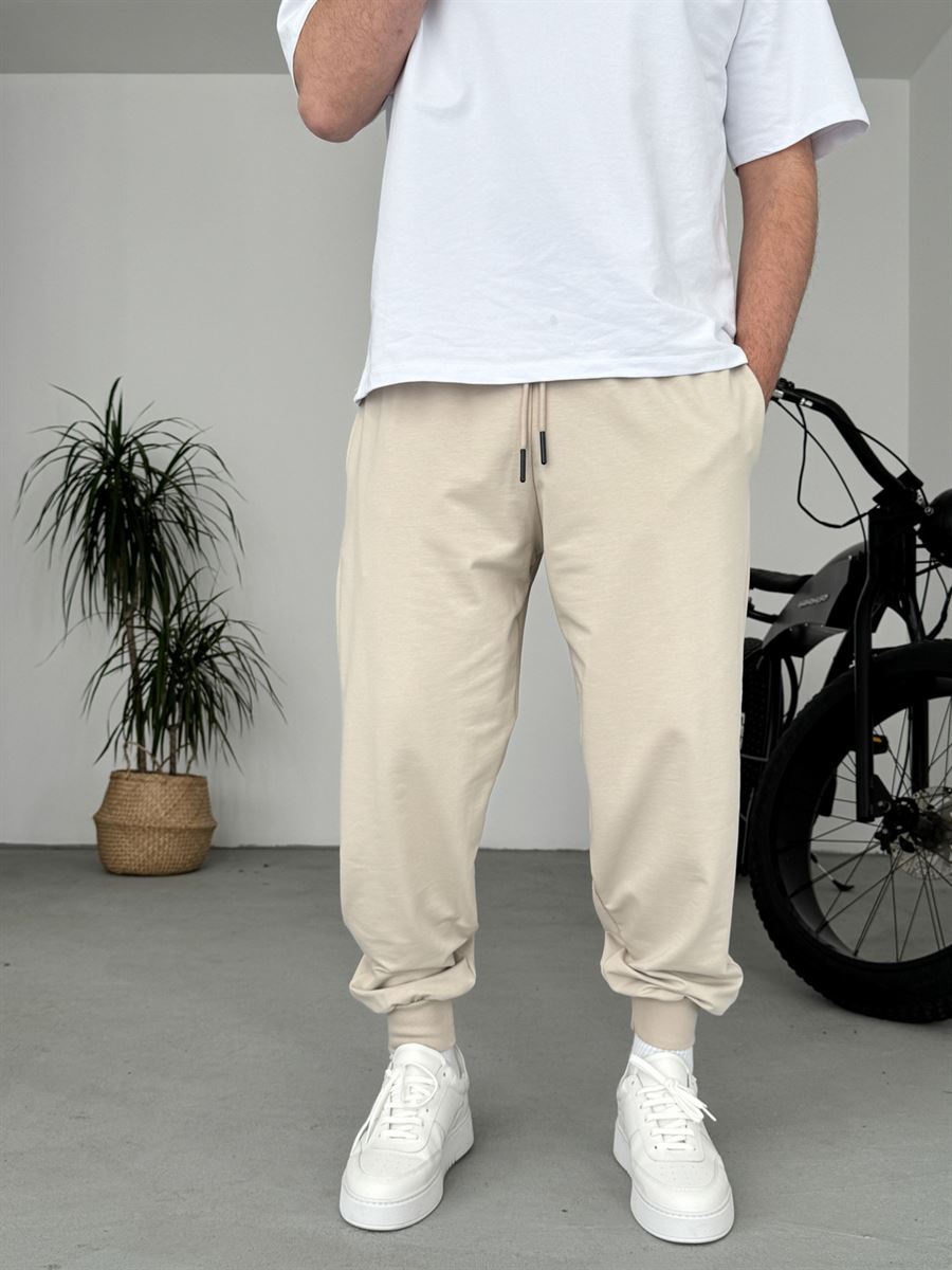 Ribbed Double-Thread Sweatpants
