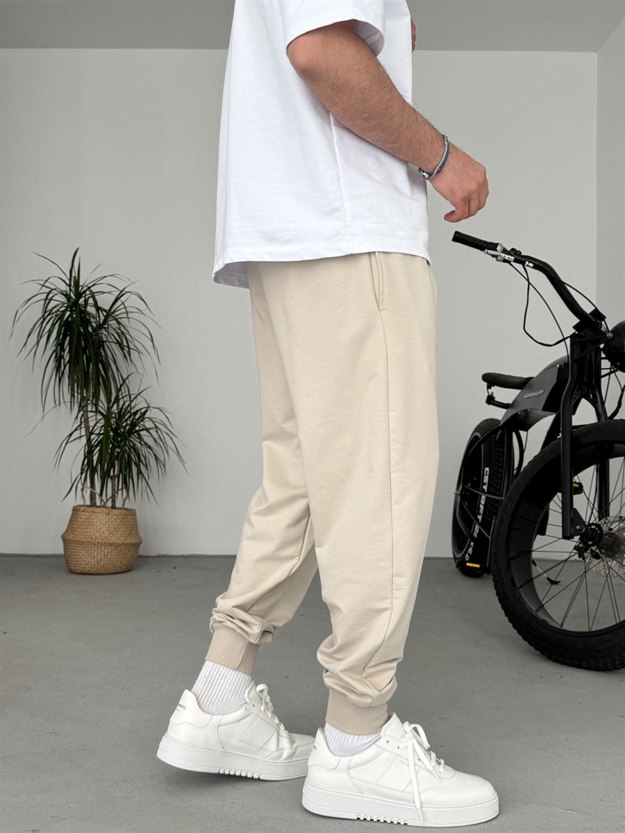 Ribbed Double-Thread Sweatpants