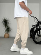 Ribbed Double-Thread Sweatpants