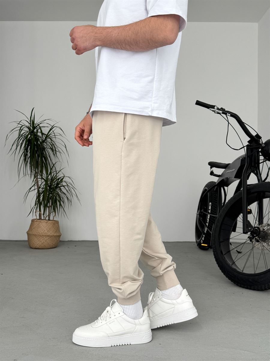 Ribbed Double-Thread Sweatpants