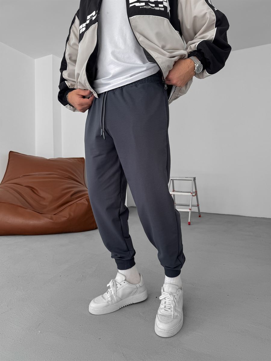 Ribbed Double-Thread Sweatpants