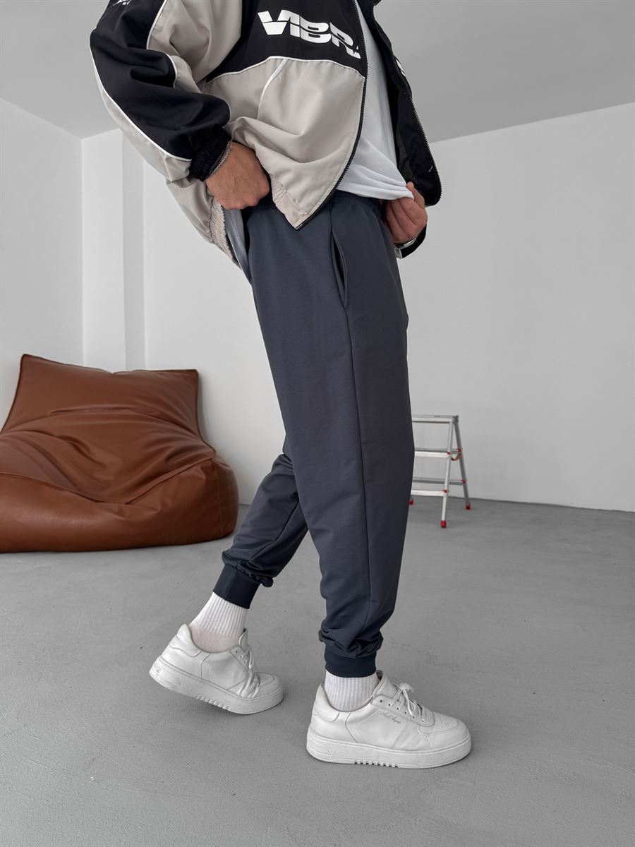 Ribbed Double-Thread Sweatpants