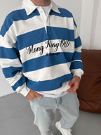 Striped Hong Kong Embroidered Sweatshirt
