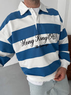 Striped Hong Kong Embroidered Sweatshirt