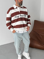 Striped Hong Kong Embroidered Sweatshirt