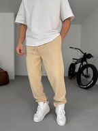 Waffle Fabric Baggy Pants