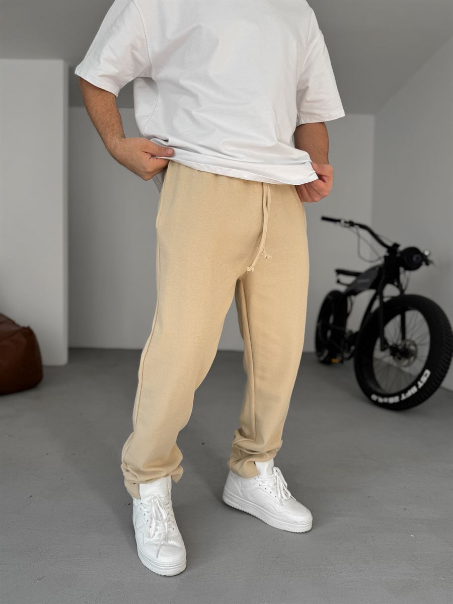 Waffle Fabric Baggy Pants