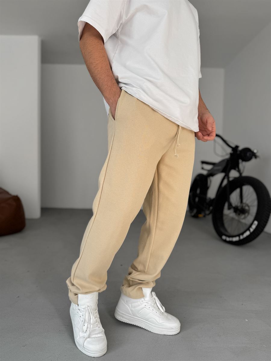 Waffle Fabric Baggy Pants