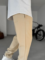 Waffle Fabric Baggy Pants