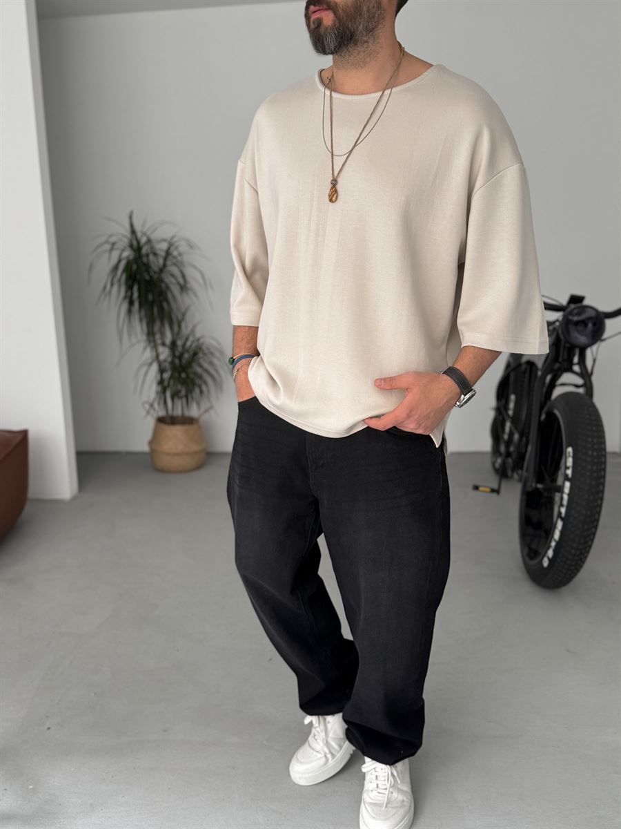 Lycra Elbow-Length Sleeve T-Shirt