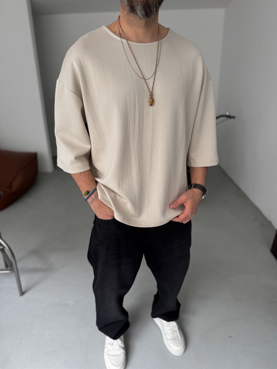 Lycra Elbow-Length Sleeve T-Shirt