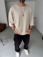 Lycra Elbow-Length Sleeve T-Shirt