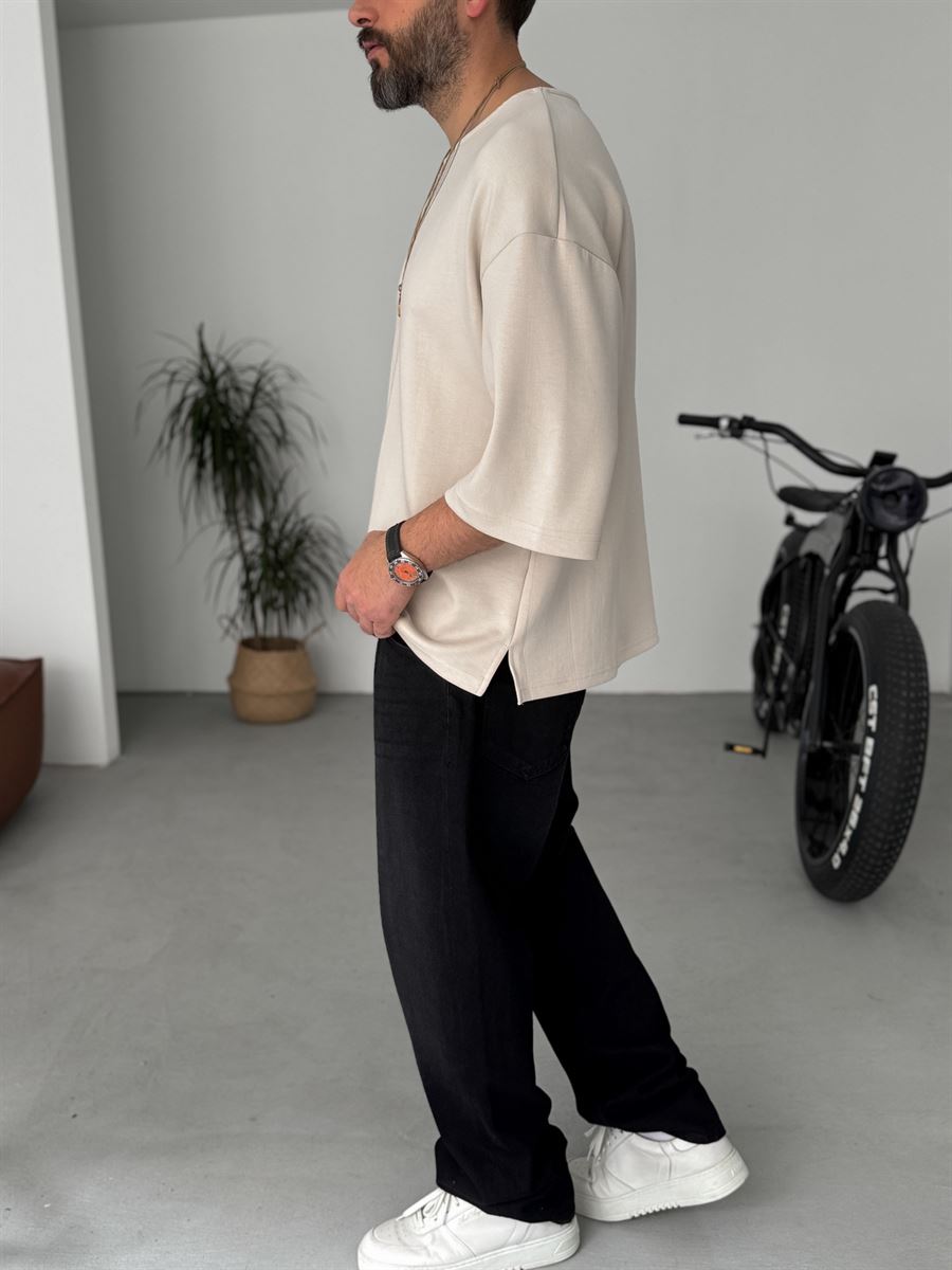 Lycra Elbow-Length Sleeve T-Shirt