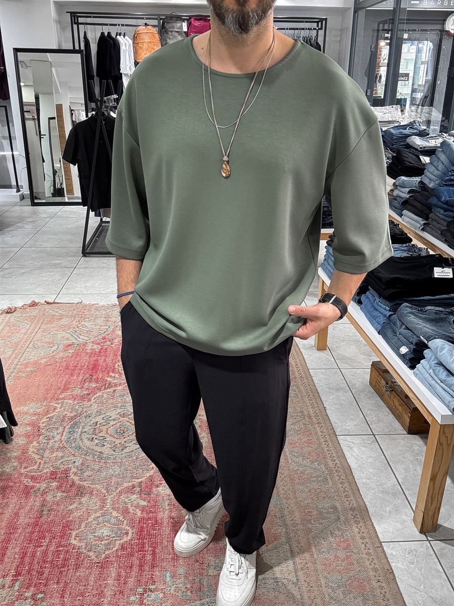 Lycra Elbow-Length Sleeve T-Shirt