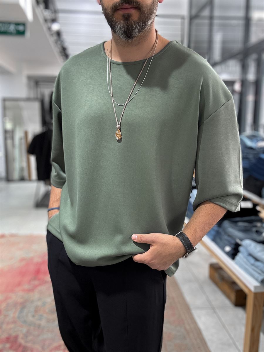 Lycra Elbow-Length Sleeve T-Shirt