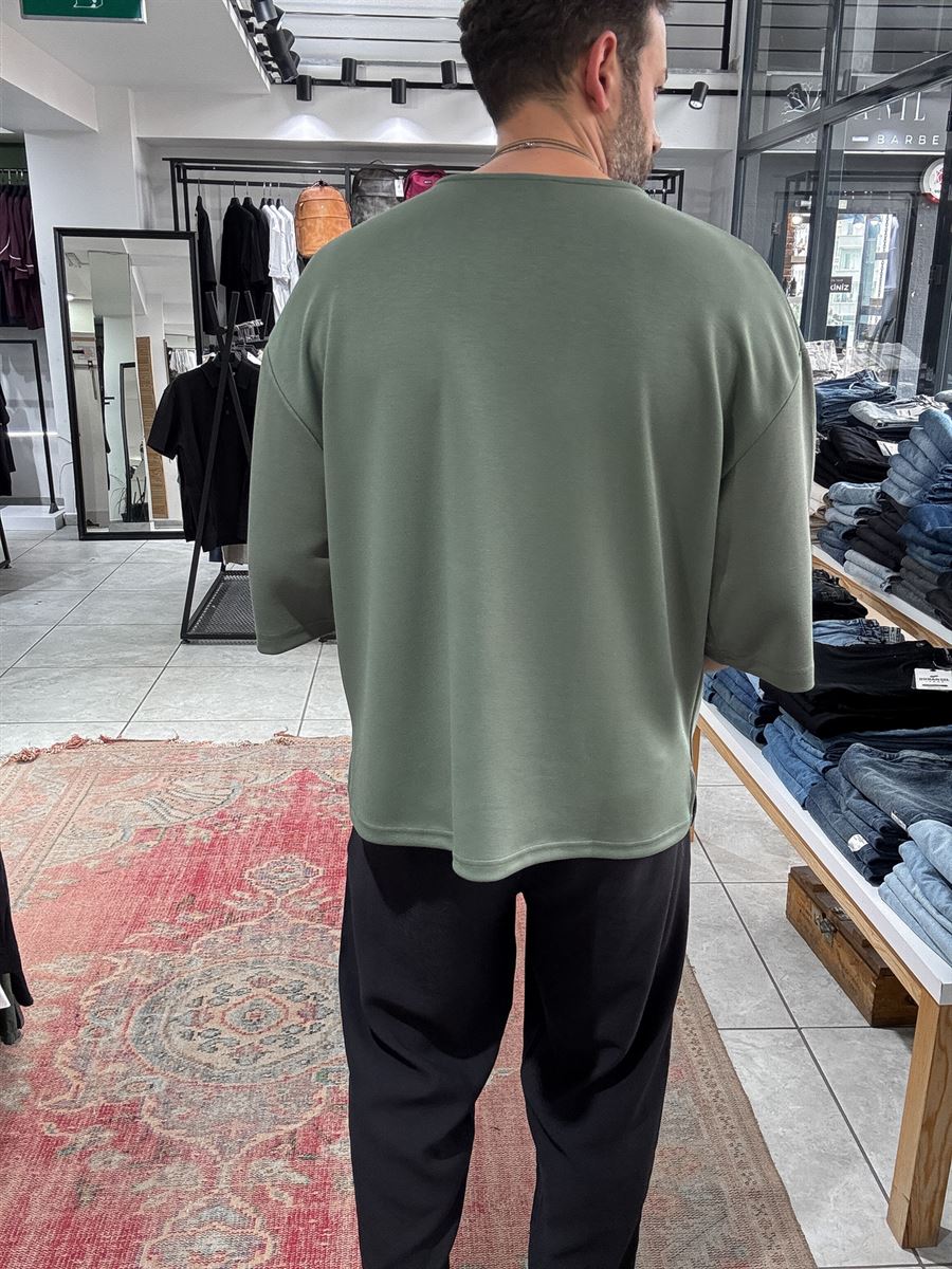 Lycra Elbow-Length Sleeve T-Shirt