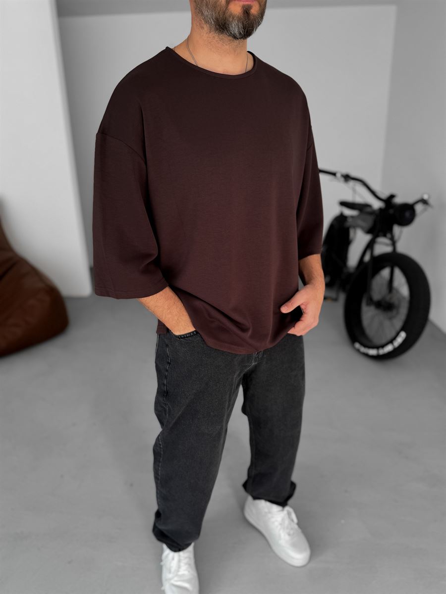 Lycra Elbow-Length Sleeve T-Shirt