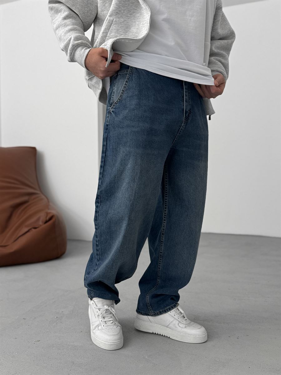 Dark Blue Distressed Skater Fit Jeans DP-13