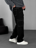 Stitched Cargo Baggy Jean