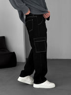 Stitched Cargo Baggy Jean
