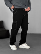 Stitched Cargo Baggy Jean