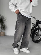 Baggy Pants with Stitching Details