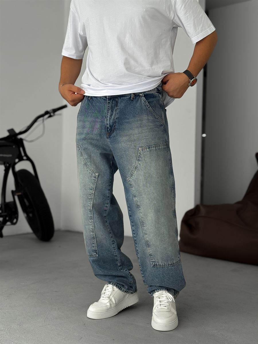 Baggy Pants with Patch Details
