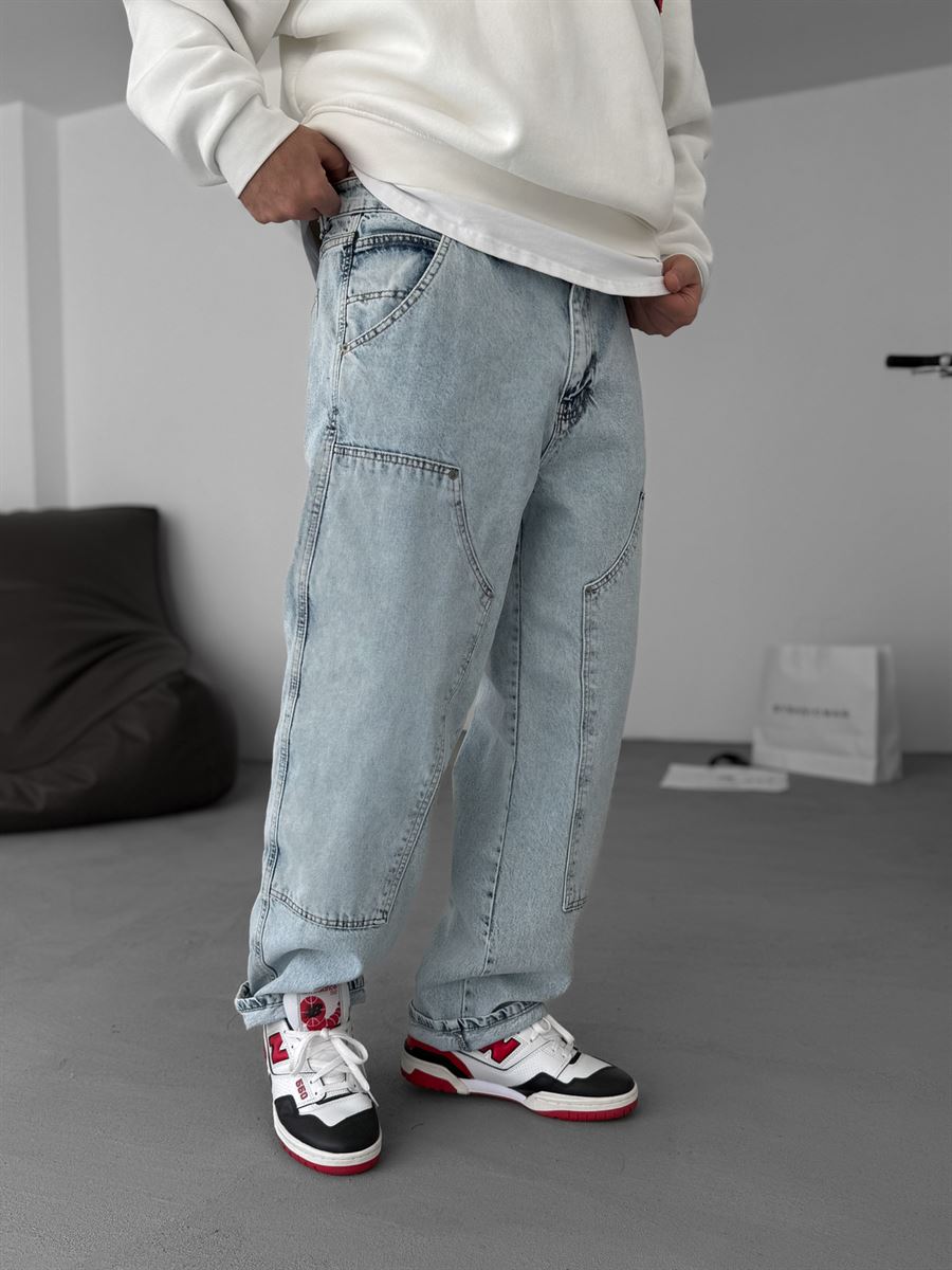 Baggy Pants with Patch Details