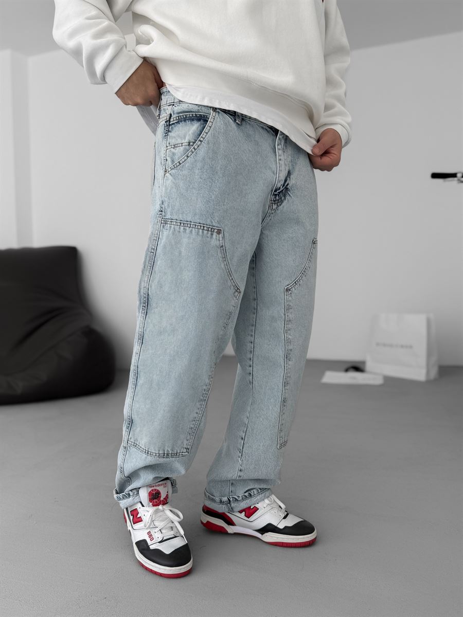 Baggy Pants with Patch Details